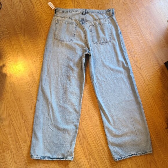 NEW NWT! OLD NAVY EXTRA HIGH-RISE BAGGY WIDE LEG JEANS RIGID DENIM sz 18 Tall - Picture 4 of 6